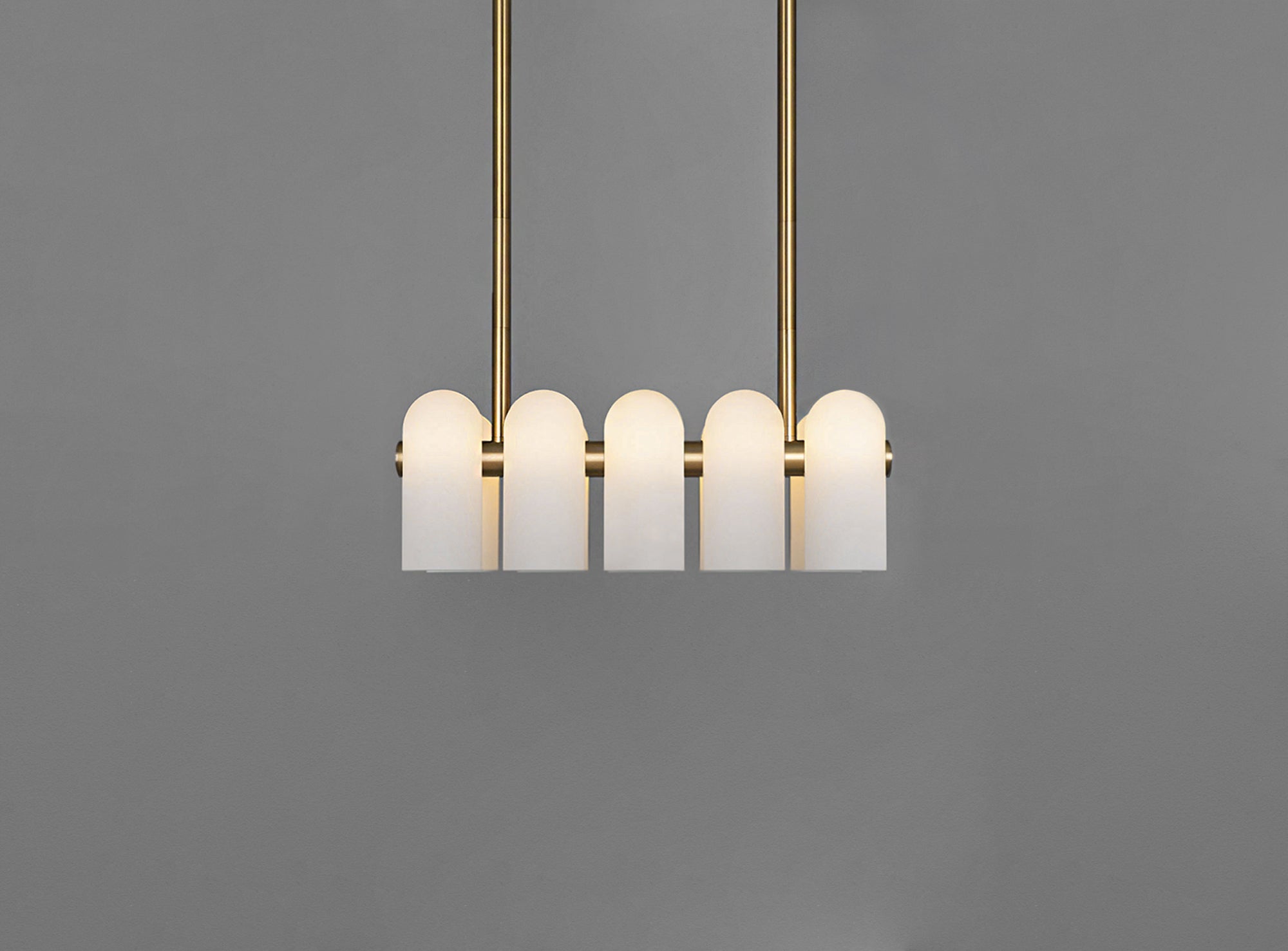 Schwung Odyssey Linear Chandelier Burnished Brass | Extra Small